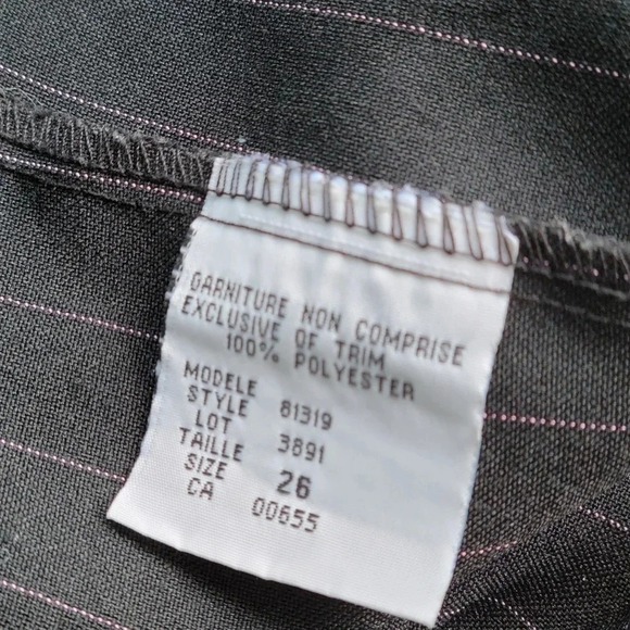 Penningtons Two Piece Pinstripe Pants and Short Sleeve Top Suit size  26 - Picture 10 of 16